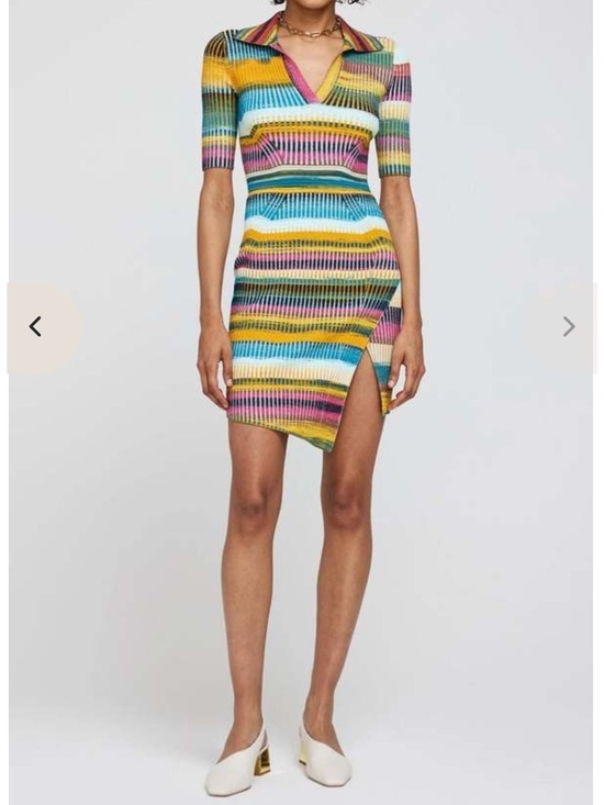 Jonathan Simkhai Dresses & Skirts - Jonathan Simkhai Solana Polo Mini Wrap Dressing Sunset Space Dye Colorway, L